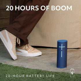 MEGABOOM 4 is IP67 waterproof and floats in water.