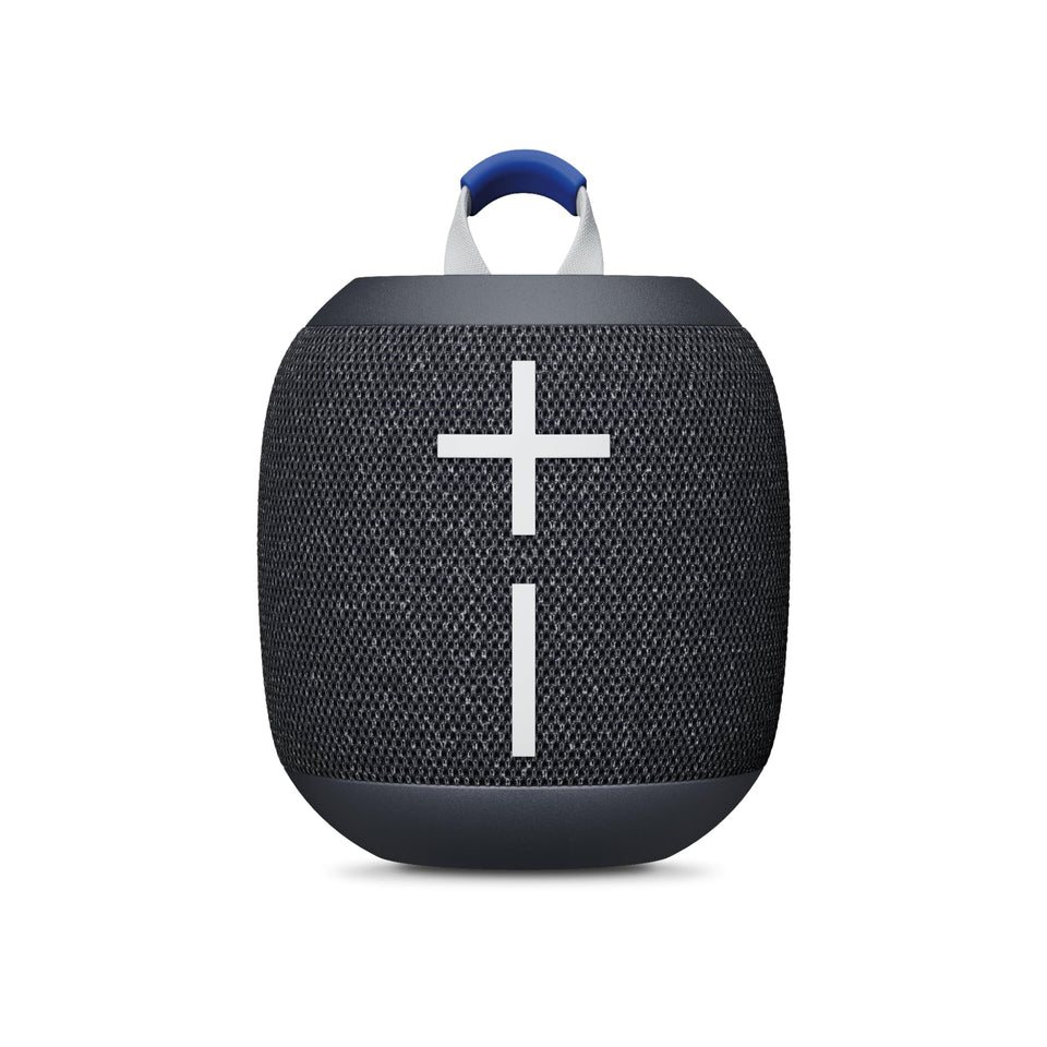 Ultimate Ears WonderBoom 4 front view showing compact 360-degree sound benefit