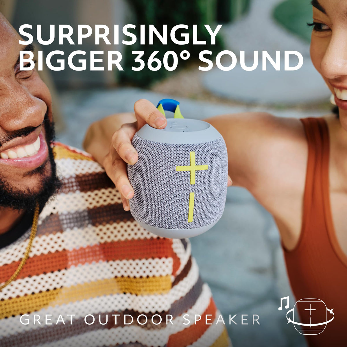 Ultimate Ears WonderBoom 4 top with control buttons and loop for easy carry