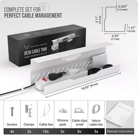 Ultimate Setup accessories layout with clips and sorters showing tidy cable routing benefit