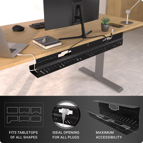 Ultimate Setup tray close-up of reinforced metal frame highlighting strong load support benefit