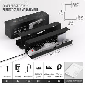 Ultimate Setup tray next to ruler for size comparison illustrating ample interior space benefit