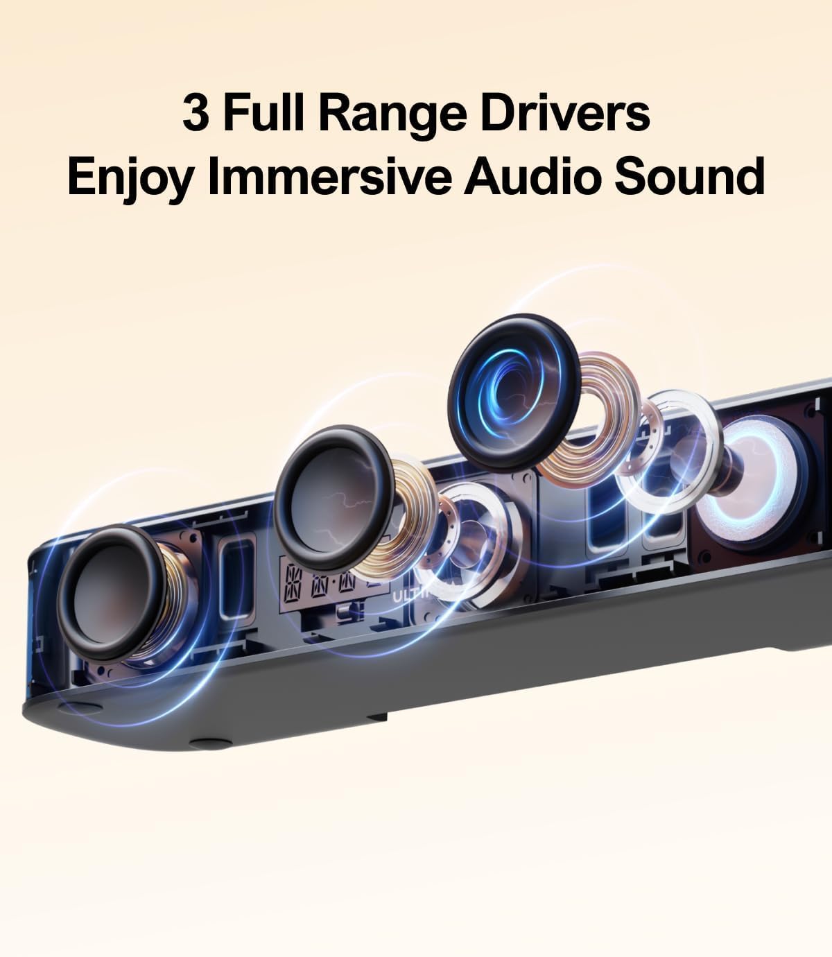 ULTIMEA 10-band EQ modes optimize Movie, Music, Voice, Sport, Game, Night.