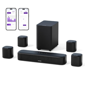 ULTIMEA 7.1ch sound bar front view for immersive dialogue and wide soundstage.