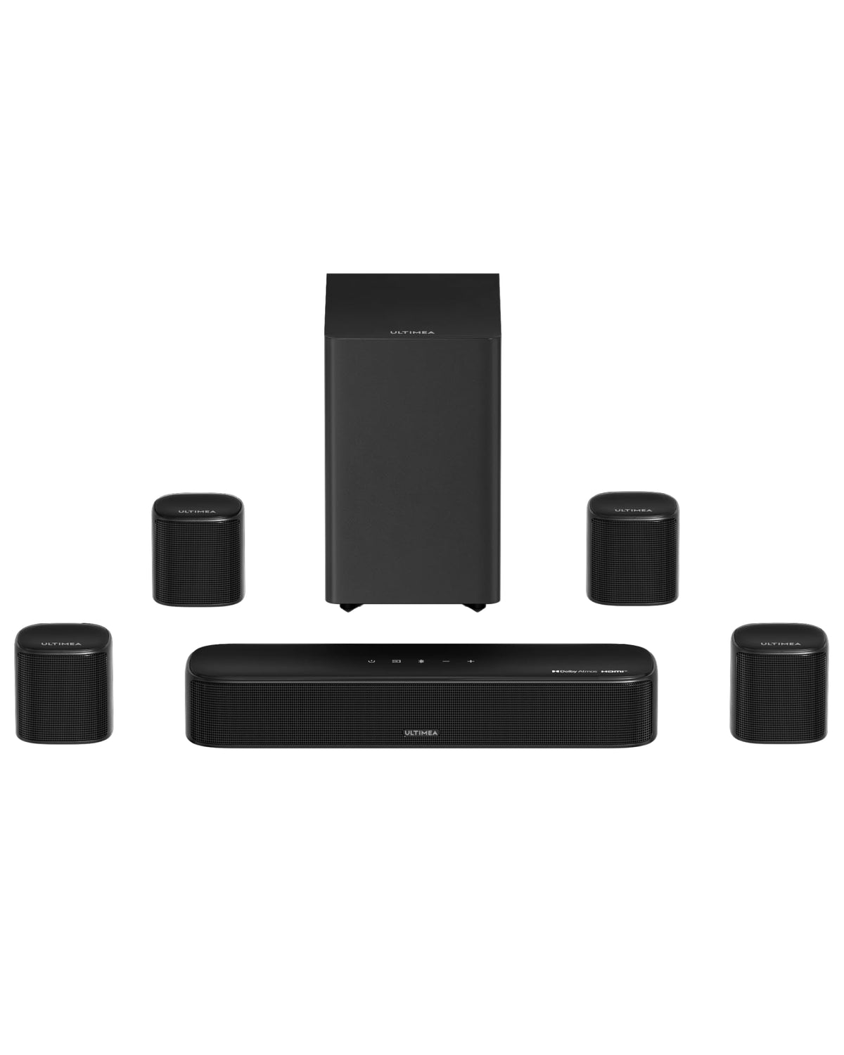 ULTIMEA Aura A60 Pro soundbar front view showing cinematic immersion.