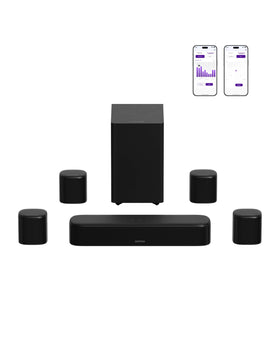 ULTIMEA Aura A40 Pro front view for immersive home theater setup.
