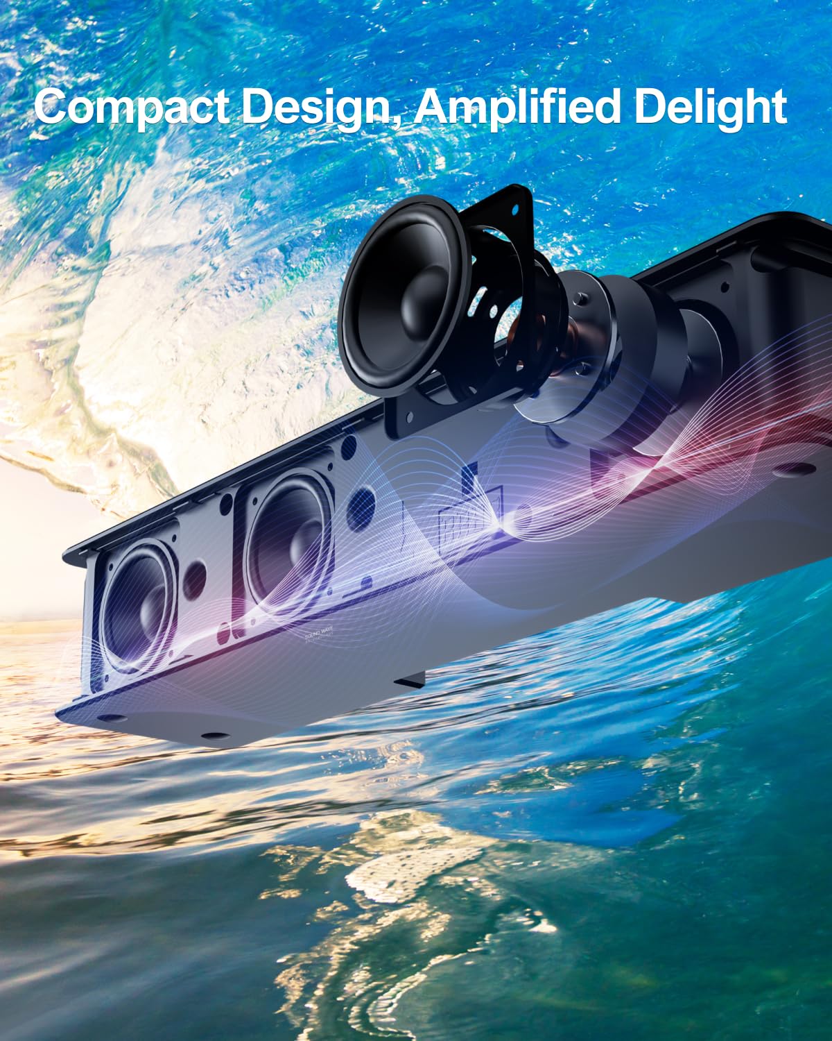 ULTIMEA Poseidon D60 BassMX technology delivering deeper low frequency impact