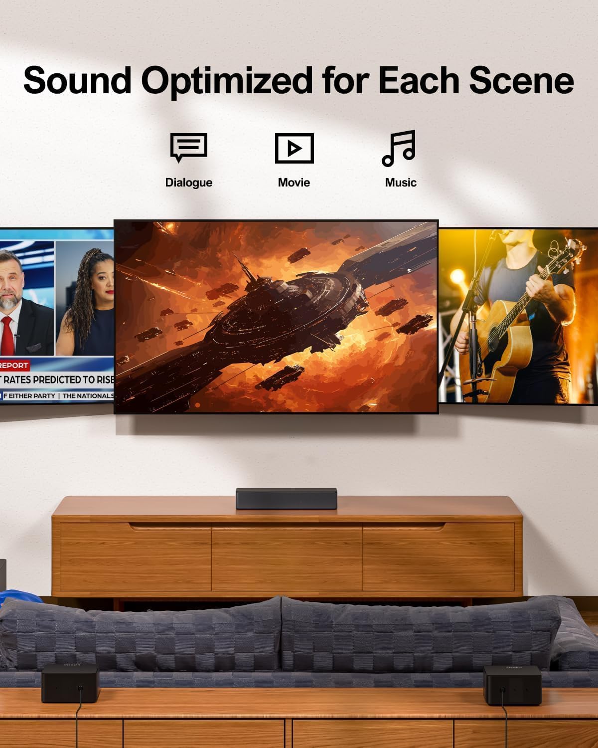 ULTIMEA Poseidon D60 Dolby Atmos icon highlights multi-dimensional sound capabilities.