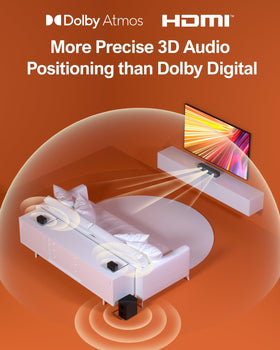 ULTIMEA Poseidon D60 rear speakers deliver true 5.1 surround for movies and games.