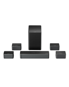 ULTIMEA Poseidon D70 soundbar front view enhances cinematic TV audio.