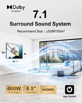 ULTIMEA Poseidon D80 Dolby Atmos enhances 3D soundscapes for movies and games.