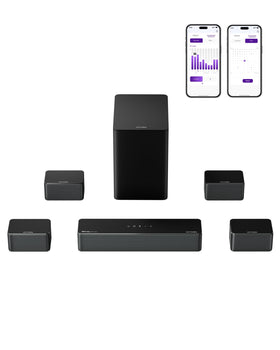 ULTIMEA Poseidon D80 soundbar front view for immersive home cinema.
