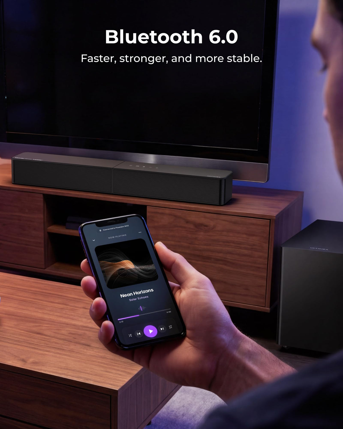 ULTIMEA Poseidon M40 app control with 10-band EQ