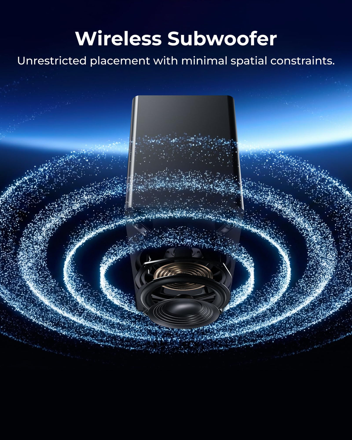 ULTIMEA Poseidon M40 wireless subwoofer placement for deep bass