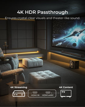 ULTIMEA Skywave X50 Dolby Atmos-style layout illustrating overhead sound cues and height realism.