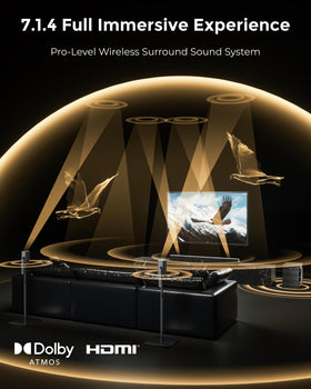 ULTIMEA Skywave X70 10-inch subwoofer delivering deep bass for immersive scenes