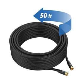 Ultra Clarity Cables laid beside a tape measure showing the 20ft length for accurate scale