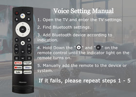 ULTRA PARTS Hisense remote battery compartment for easy setup