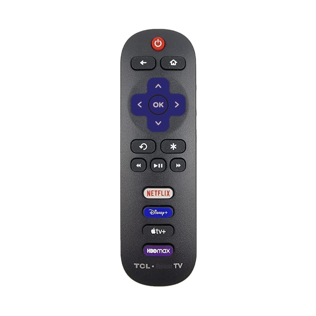 Ultra Parts TCL Roku remote front view for easy replacement