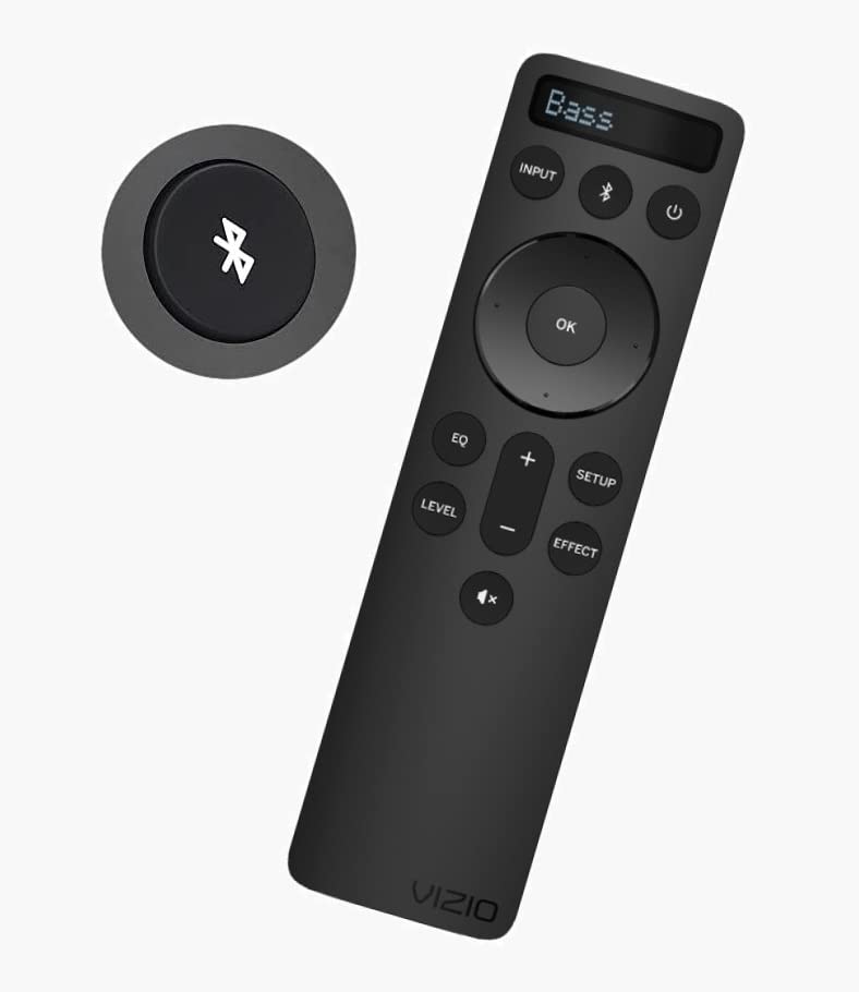 ULTRA PARTS Vizio remote in hand demonstrates ergonomic grip.