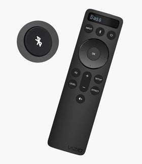 ULTRA PARTS Vizio remote in hand demonstrates ergonomic grip.