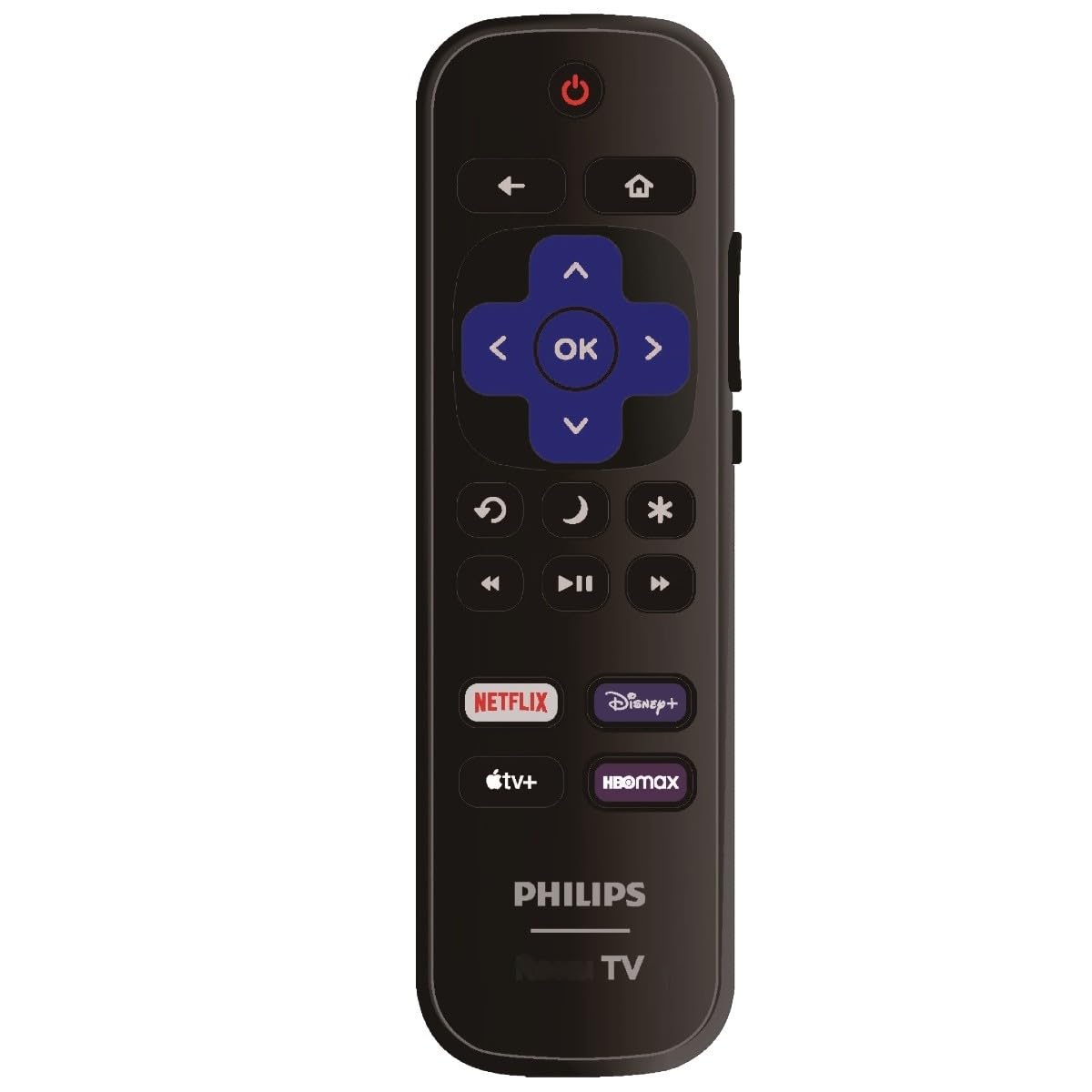 ULTRA PARTS Philips Roku remote front view for quick setup and everyday control.