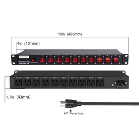 UltraPoE 6ft power cord extending reach across a rack or desk