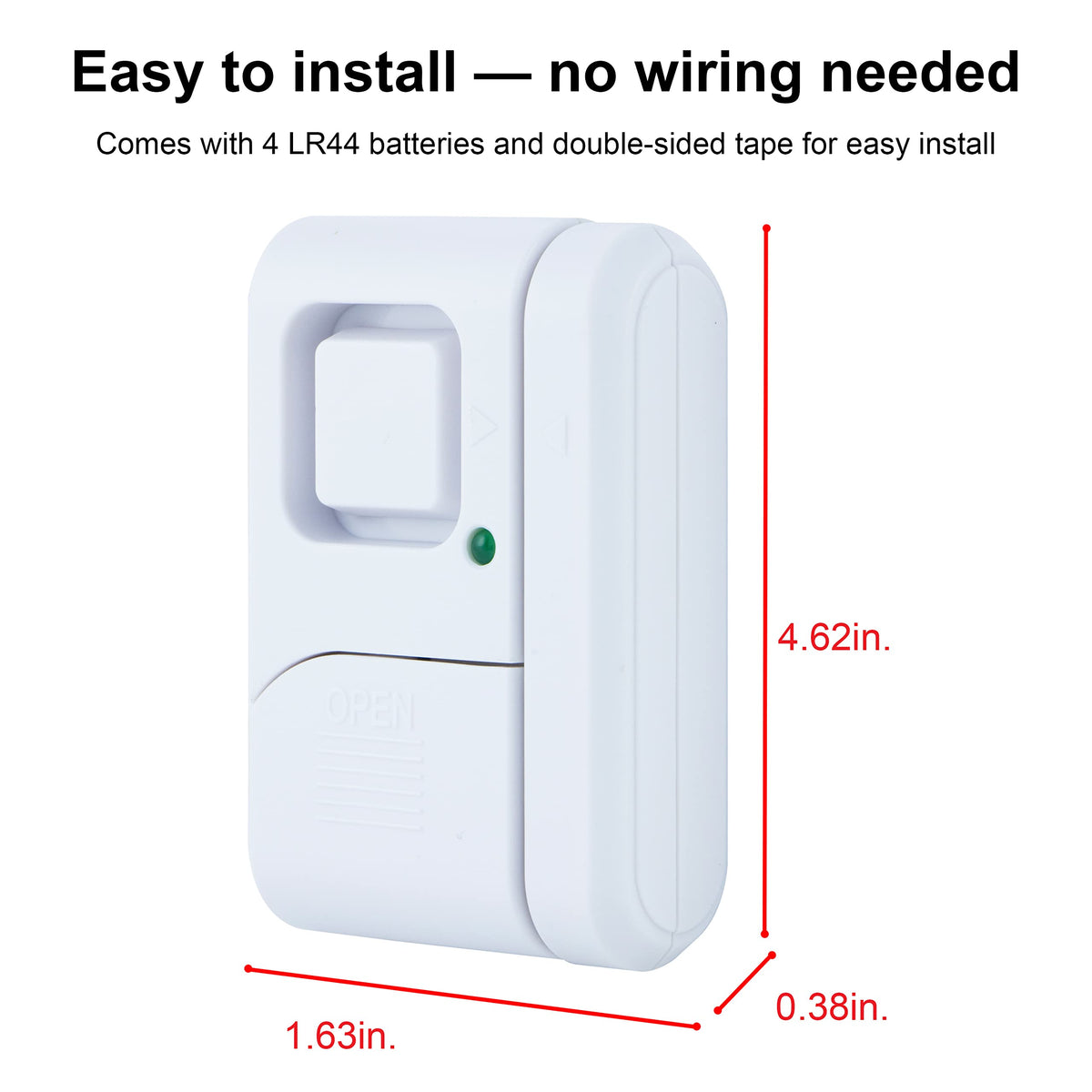 UltraPro alarm mounted wirelessly demonstrates easy DIY security setup.