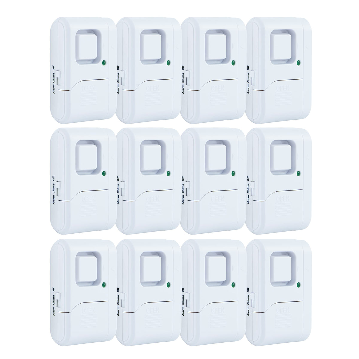 UltraPro front view of twelve alarms showing quick DIY protection