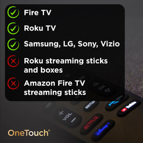 UltraPro OneTouch compatible with Samsung, LG, Sony, Vizio, Fire TV, Roku