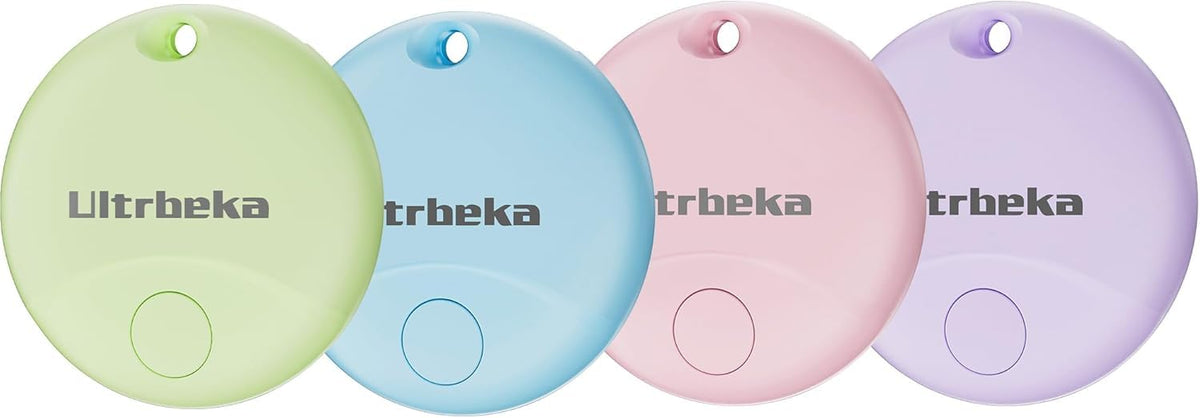 Ultrbeka Air Tracker Tag 4 Pack compact design enables secure key attachments and quick finds.