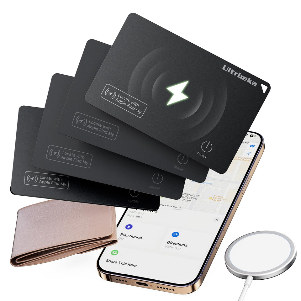 Ultrbeka front packaging showing 4-card kit and charger, easy identification benefit