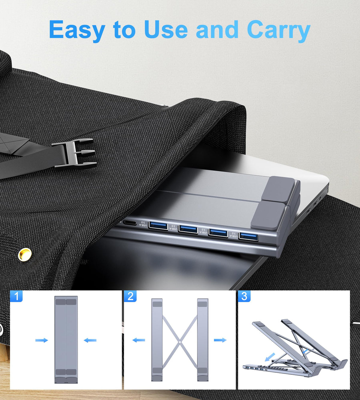 Umaniy M61 in-use on home office desk improving posture and organization