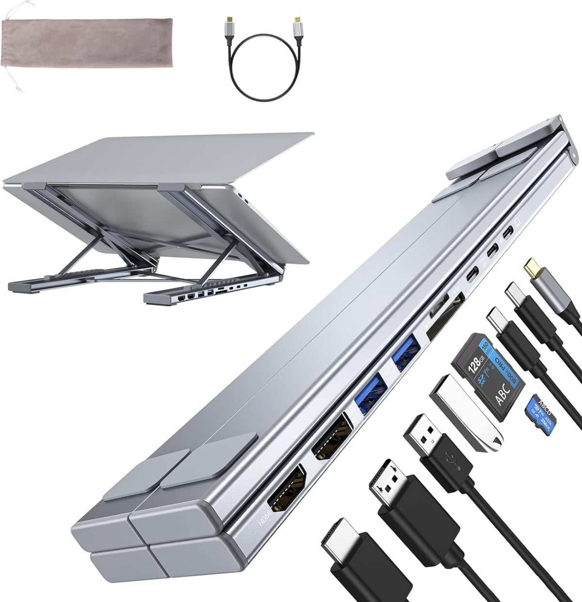 Umaniy M93 docking station with dual 4K displays for efficient multi-monitor workflow.