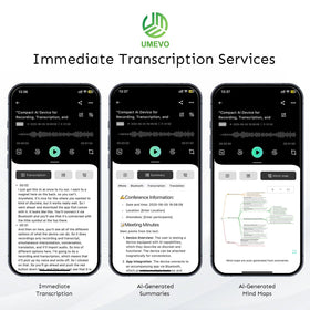 UMEVO Note Plus AI transcription and summaries in real time.