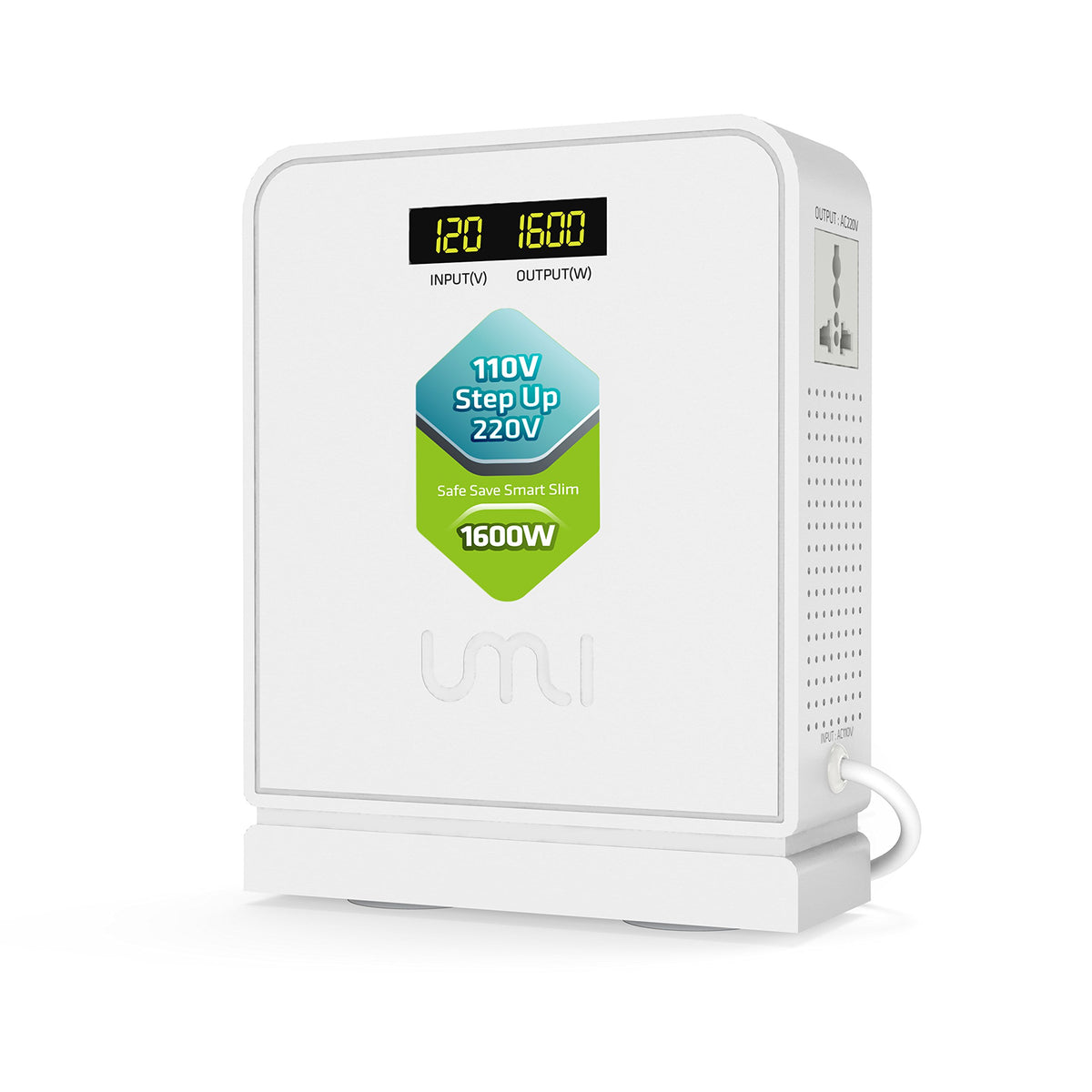 UMI 1600W step-up converter with toroidal transformer for stable power delivery.