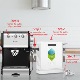 UMI multi-appliance compatibility powers hair dryers, coffee makers, and more.