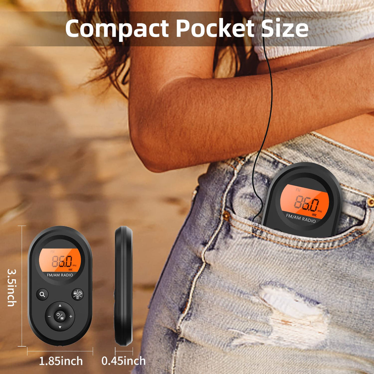 UMUTOO backlit LCD display enables easy night use