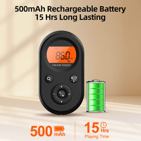 UMUTOO lightweight pocket-size radio ideal for jogging or travel