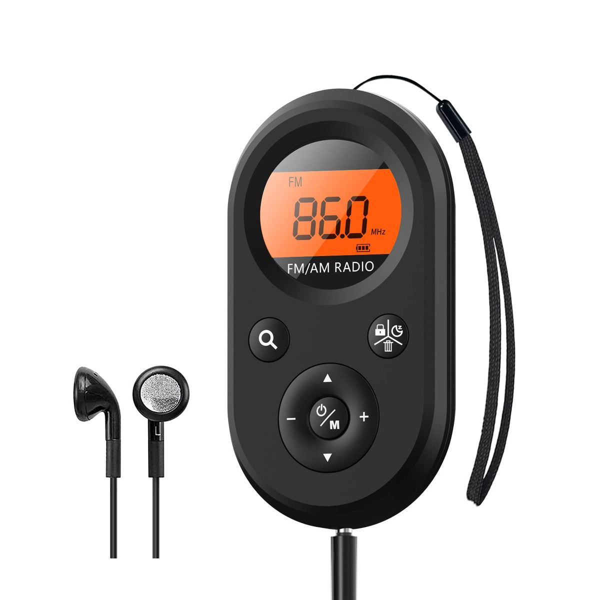 UMUTOO personal pocket radio front view with compact design for easy on-the-go listening