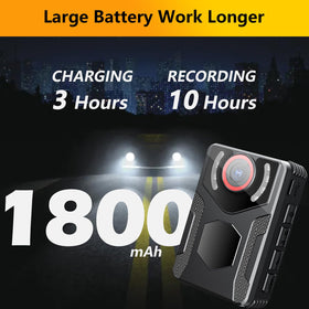 Unalace camera includes flashlight and alarm buttons for quick alerts.