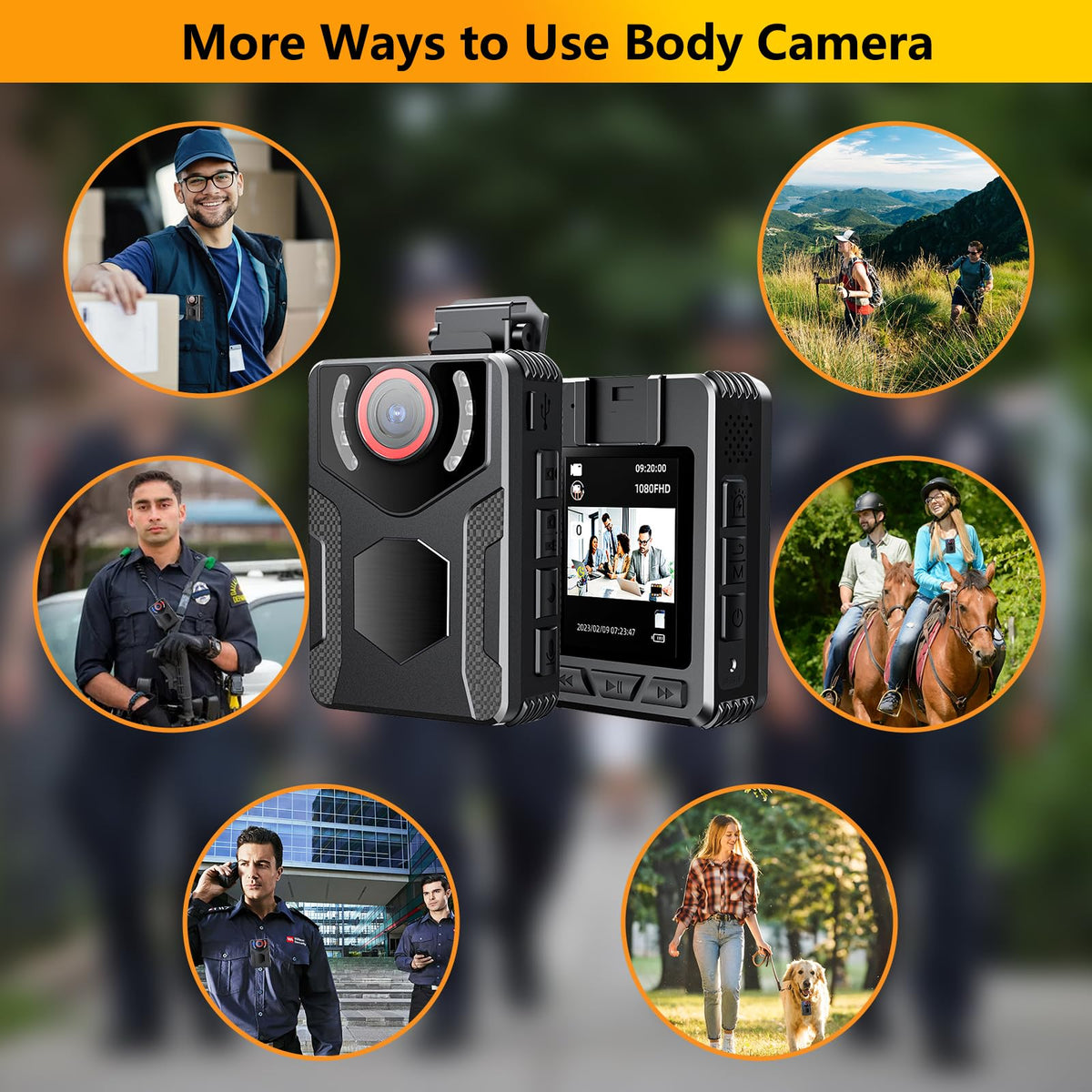Unalace body camera offers up to ten hours of continuous recording.