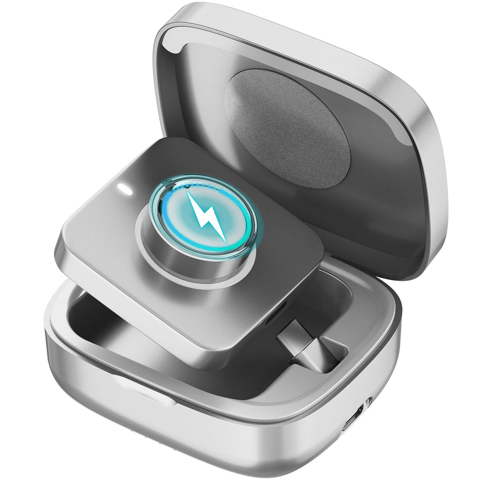 UNAQO wireless charging case for Oura Gen 4/3, compact travel view.