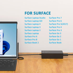 UNAWUDOH 65W Surface charger extended cable for couch or desk charging.