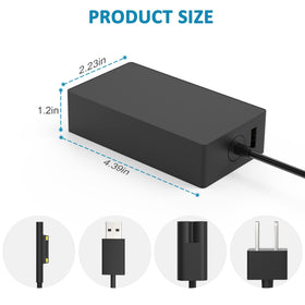 UNAWUDOH 65W Surface charger compatibility across Pro, Laptop, Go, and Book models.