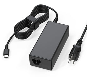 UNAWUDOH 65W USB-C laptop charger front view, reliable daily power