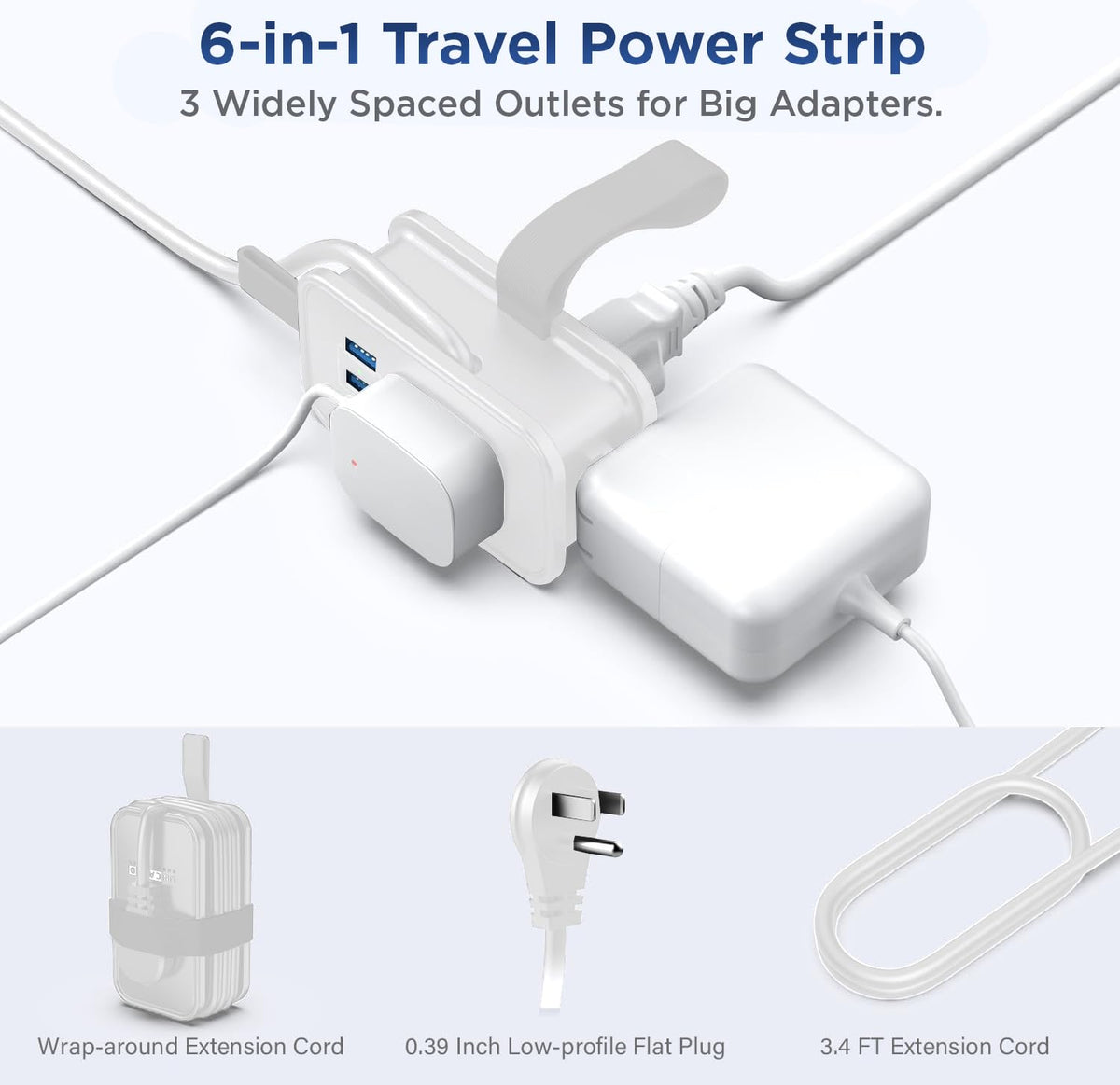 Uncaged Ergonomics loop lets you hang the charger from a bag for easy access