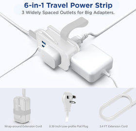 Uncaged Ergonomics loop lets you hang the charger from a bag for easy access