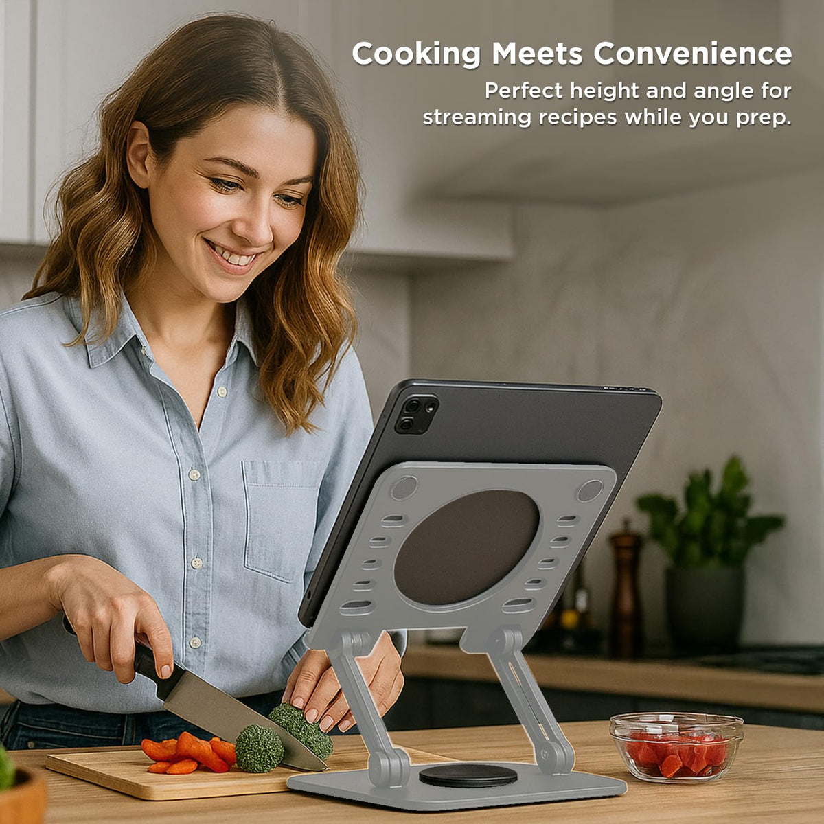 Uncaged Ergonomics Ventilated design keeps laptops cool during extended use.