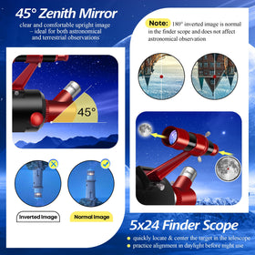 UncleHu finder scope 5x24 with crosshairs speeds targeting.